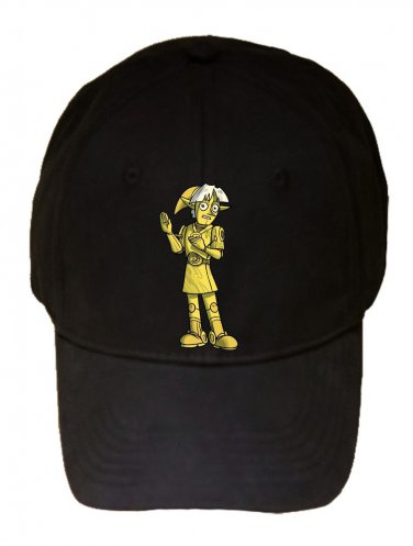 Plumbing Wars Shiny Robot Man Game & Movie Parody - Black Adjustable Cap Hat