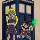 Public Call Box Game & Doctor Show Parody - Plywood Wood Print Poster Wall Art