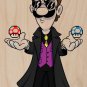 Plumbtrix Long Coat Guy Game & Movie Parody - Plywood Wood Print Poster Wall Art
