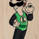 Plumbers League America Green Hero Parody - Plywood Wood Print Poster Wall Art