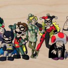 Heroes Villains Game & Super Hero Parody - Plywood Wood Print Poster Wall Art