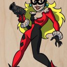 Female Jester Girl Game & Super Hero Parody - Plywood Wood Print Poster Wall Art