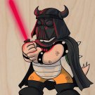 Plumbing Wars Helmet Villain Movie Parody - Plywood Wood Print Poster Wall Art