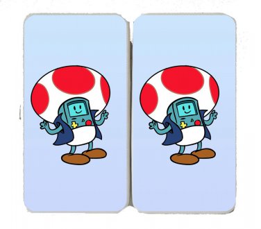 Plumbing Time Mushroom Robot Game & TV Parody - Womens Taiga Hinge Wallet Clutch