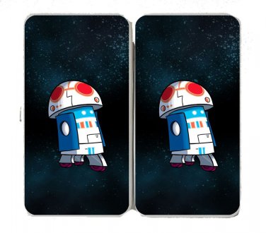 Plumbing Wars Rolling Beep Robot Movie Parody - Womens Taiga Hinge Wallet Clutch