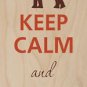 Keep Calm & Love Elephants Red - Plywood Wood Print Poster Wall Art