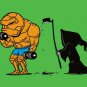 "Mission Failed" Rock Super Hero & Grim Reaper Death Parody - Vinyl Print Poster