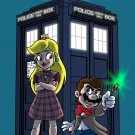 Public Call Box Video Game & Doctor Show Parody - Rectangle Refrigerator Magnet