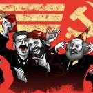 Communist Party Famous Leaders Funny Pun Humor - Rectangle Refrigerator Magnet