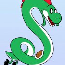 Plumbing Time Snake Creature Game & TV Parody - Rectangle Refrigerator Magnet