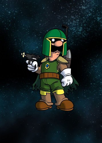 Plumbing Wars Bounty Hunter Game & Movie Parody - Rectangle Refrigerator Magnet