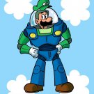 Plumbing Story Space Hero Game & Movie Parody - Rectangle Refrigerator Magnet