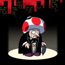 Short Fat Mobster Villain Video Game & Bat Super Hero Parody - Vinyl Sticker