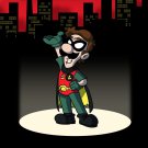 Red Bird Sidekick Hero Video Game & Bat Super Hero Parody - Vinyl Sticker