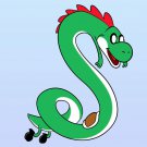 Plumbing Time Snake Creature Video Game & TV Cartoon Parody - Vinyl Sticker