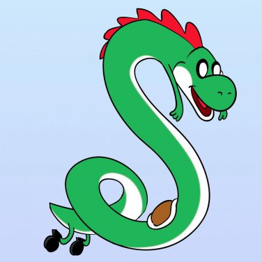 Plumbing Time Snake Creature Video Game & TV Cartoon Parody - Vinyl Sticker