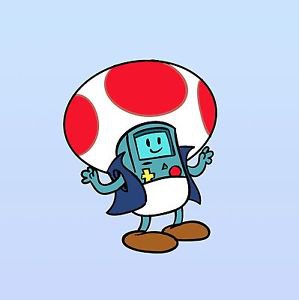 Plumbing Time Mushroom Robot Video Game & TV Cartoon Parody - Vinyl Sticker