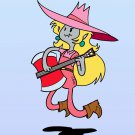 Plumbing Time Female Axe Guitar Video Game & TV Cartoon Parody - Vinyl Sticker