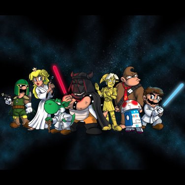 Plumbing Wars Group All Characters Video Game Space Movie Parody - Vinyl Sticker