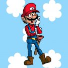 Plumbing Story Western Cowboy Hero Game & Cartoon Movie Parody - Vinyl Sticker
