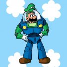 Plumbing Story Space Hero Video Game & Cartoon Movie Parody - Vinyl Sticker