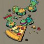 "Pizza Love" Turtle Cartoon Show Parody - Plywood Wood Print Poster Wall Art
