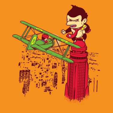 "Save The Princess" Plumber & Gorilla Game & Movie Parody - Vinyl Print Poster