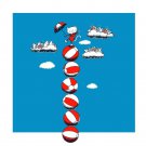 "Sky Circus" Funny Kitty Cat w/ Umbrella Balancing on Balls - Vinyl Print Poster