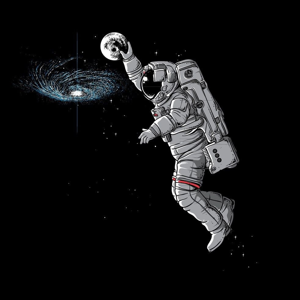 Космонавт с боку