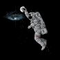 "Slam Dunk" Astronaut Moon & Galaxy Basketball Parody Humor - Vinyl Print Poster