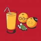 "So Long My Friend" Funny Orange Funeral w/ Fruit Juice - Vinyl Print Poster