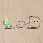 "Bad Friend" Teeth & Lollipop Funny Parody - Plywood Wood Print Poster Wall Art