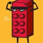 "Six Pack" Funny Children's Toy Block Parody Flexing Abs - Vinyl Print Poster