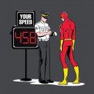 "Speed Trap" Funny Parody Super Hero Getting Speeding Ticket - Vinyl Sticker