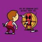 "Part-time JOB Knives Hurled" Parody Super Hero Throwing Knives - Vinyl Sticker