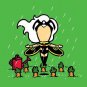 "Part-time JOB Veggie Farm" Parody Super Hero Watering Garden - Vinyl Sticker