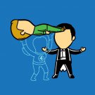 "Part-time JOB Magic Show" Parody Super Hero Lady w/ Magician - Vinyl Sticker