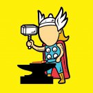 "Part-time JOB Metal Factory" Parody Super Hero Hammers Metal - Vinyl Sticker