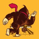 "Training Field" Gorilla Barrel Bowling Video Game Parody - Vinyl Print Poster