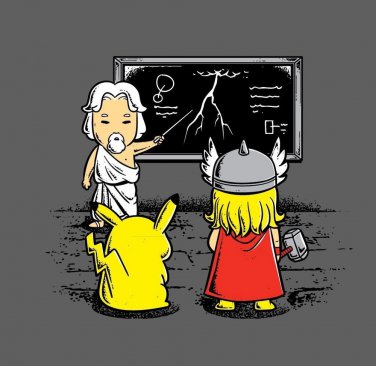 "Lightning Lessons" Monster & Norse God Cartoon Movie Parody - Vinyl Sticker