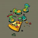 "Pizza Lover" TV Show Cartoon Movie Parody w/ Turtles Eating - Vinyl Sticker