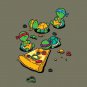 "Pizza Lover" TV Show Cartoon Movie Parody w/ Turtles Eating - Vinyl Sticker