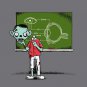 "Eye Lesson" Zombie Teaching Eyeball Anatomy Funny Humor - Vinyl Sticker