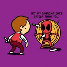 "Part-Time JOB Knives Hurled" Parody Super Hero Throwing - Vinyl Print Poster