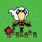 "Part-Time JOB Veggie Farm" Parody Super Hero Waters Garden - Vinyl Print Poster