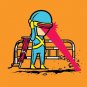 "Part-Time JOB Road Construction" Parody Super Hero Fixing - Vinyl Print Poster