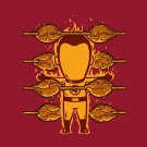 "Part-Time JOB Roasted Chicken Shop" Parody Super Hero Fire - Vinyl Print Poster