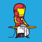 "Part-Time JOB Laundry Shop" Parody Super Hero Ironing - Vinyl Print Poster