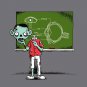 "Eye Lesson" Zombie Teaching Eyeball Anatomy Funny Humor - Vinyl Print Poster