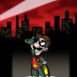 Red Bird Sidekick Hero Video Game & Bat Super Hero Parody - Vinyl Print Poster